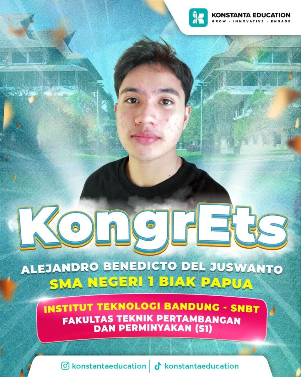 Poster achievement Alejandro Benedicto Del Juswanto