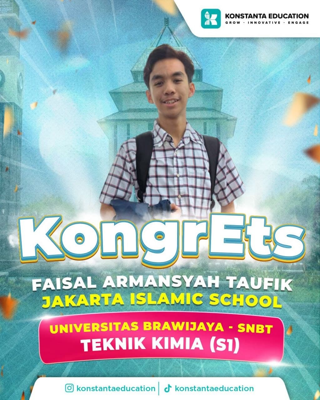 Poster achievement Faisal Armansyah Taufik