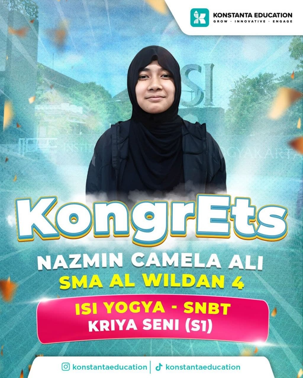 Poster achievement Nazmin Camela Ali