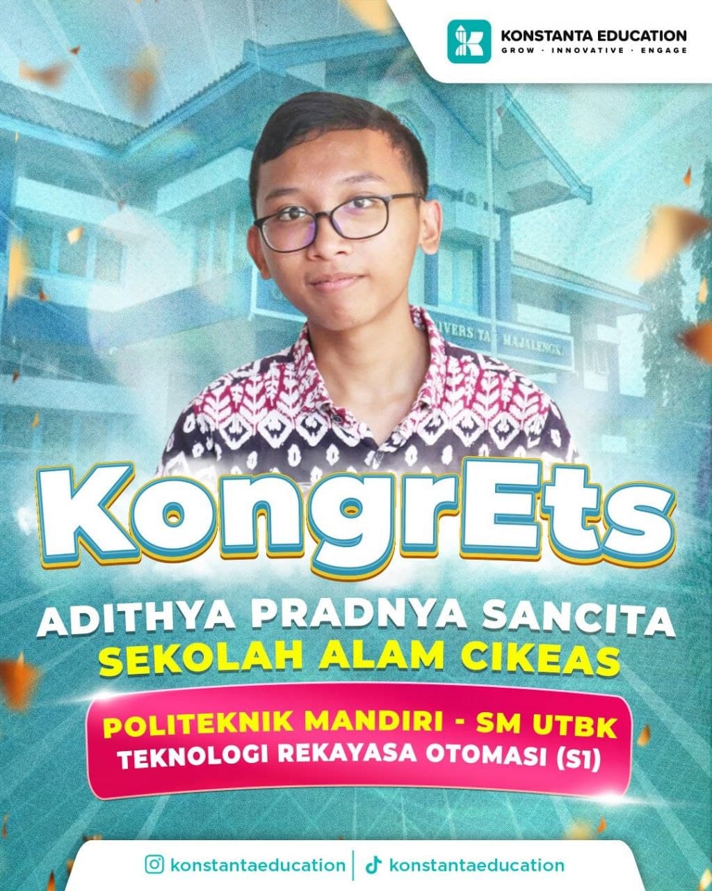 Poster achievement Adithya Pradnya Sancita