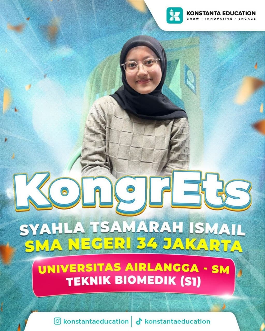 Poster achievement Syahla Tsamarah Ismail